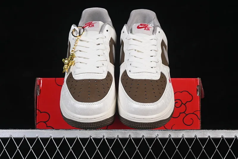 All categories Nk Air Force 1 Air Force series Nk Air Force 1 Low Air Force low-top Nike Air Force 1'07 Low Year of the Horse limited edition White and green Chinese style Air Force 1 low-top casual sneakers DW8806-008